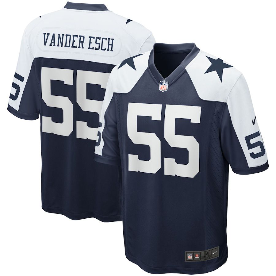 Men Dallas Cowboys #55 Leighton Vander Esch Nike Navy Alternate Game Team NFL Jersey